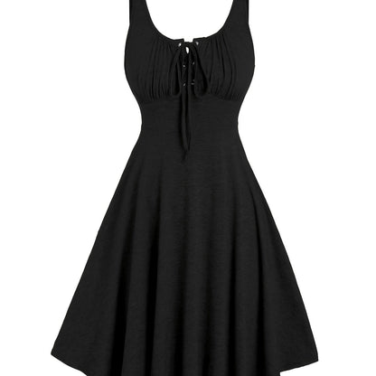 Damen Skaterkleid mit Schnürung – Freizeitkleid für Alltag und Urlaub