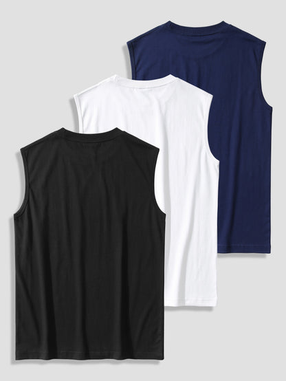 Herren Muscle Fit Tanktops 3er Pack – Sportliche ärmellose Shirts für Training & Alltag