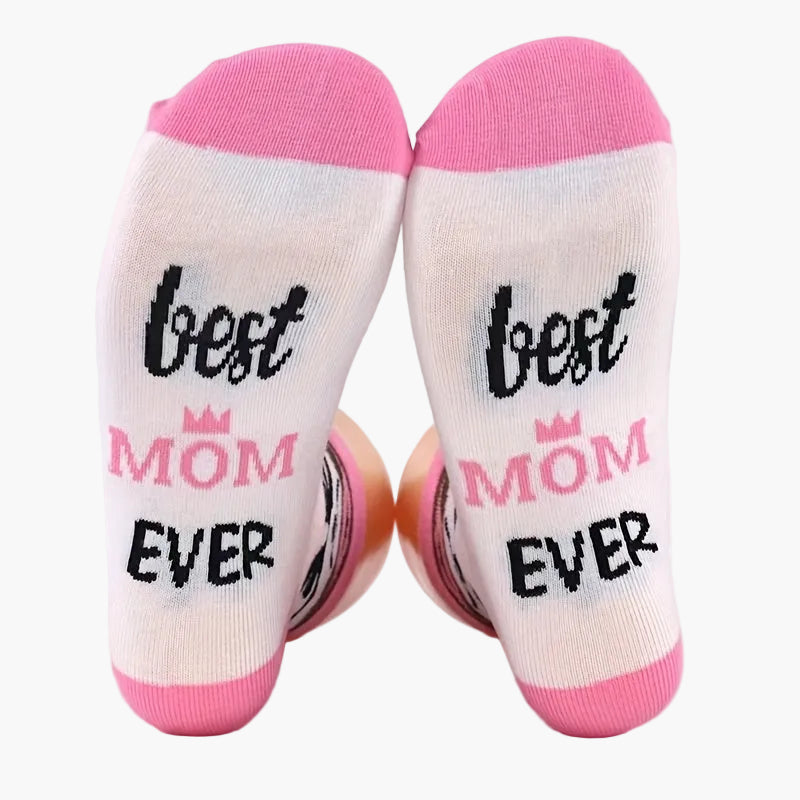 Damen Socken Best Mom Ever – Lustige Muttertags Geschenk Kuschelsocken für Frauen