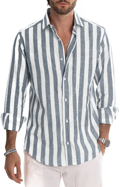 Herren Freizeithemd mit Streifen – Lässiger Look für Urlaub & Alltag