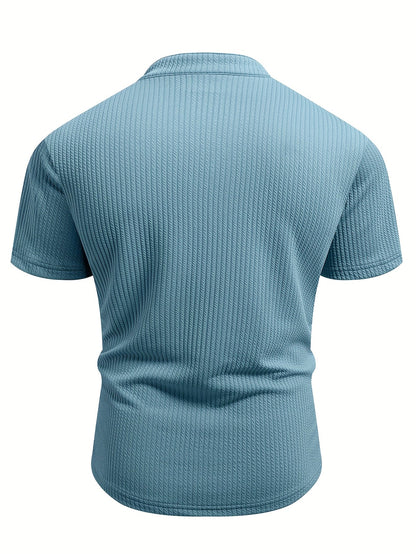 Herren Poloshirt mit Stehkragen und Knopfleiste – Modernes Freizeit- und Business-Oberteil
