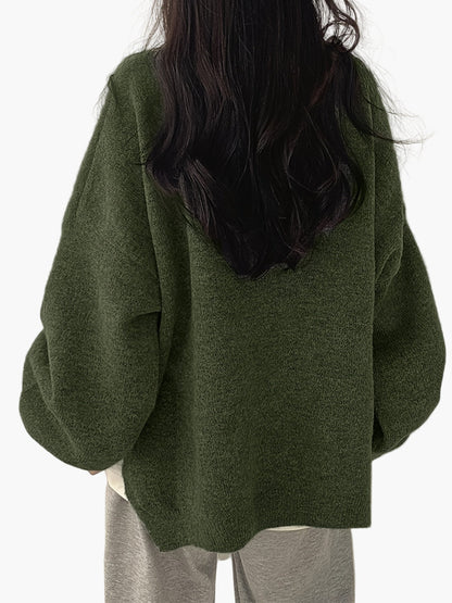Damen Kuscheliger Oversize Strickpullover für Herbst und Winter – Lässiger Alltags-Look