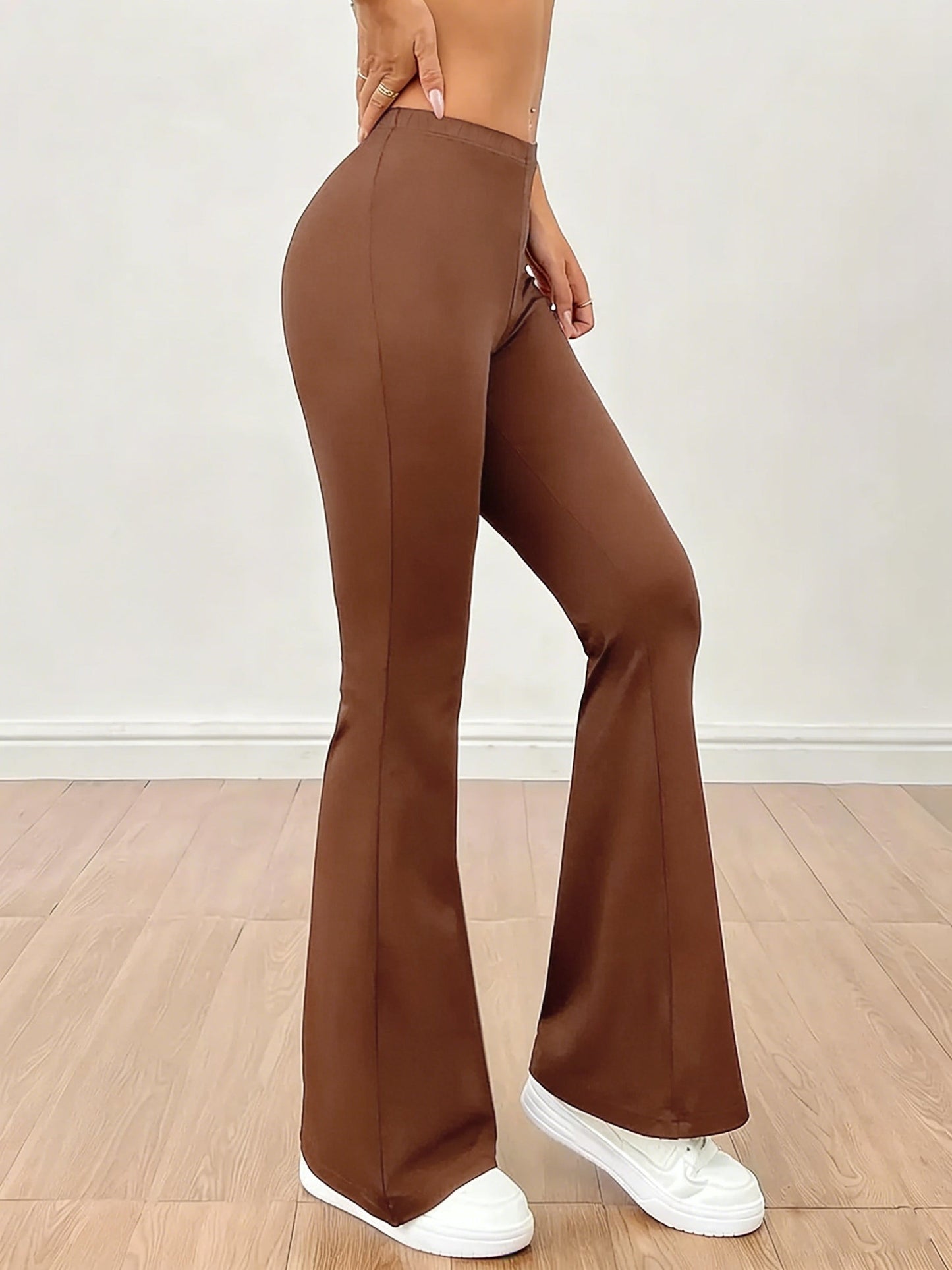 Damen High Stretch Schlaghose – Figurformende Flared Pants für Alltag und Freizeit