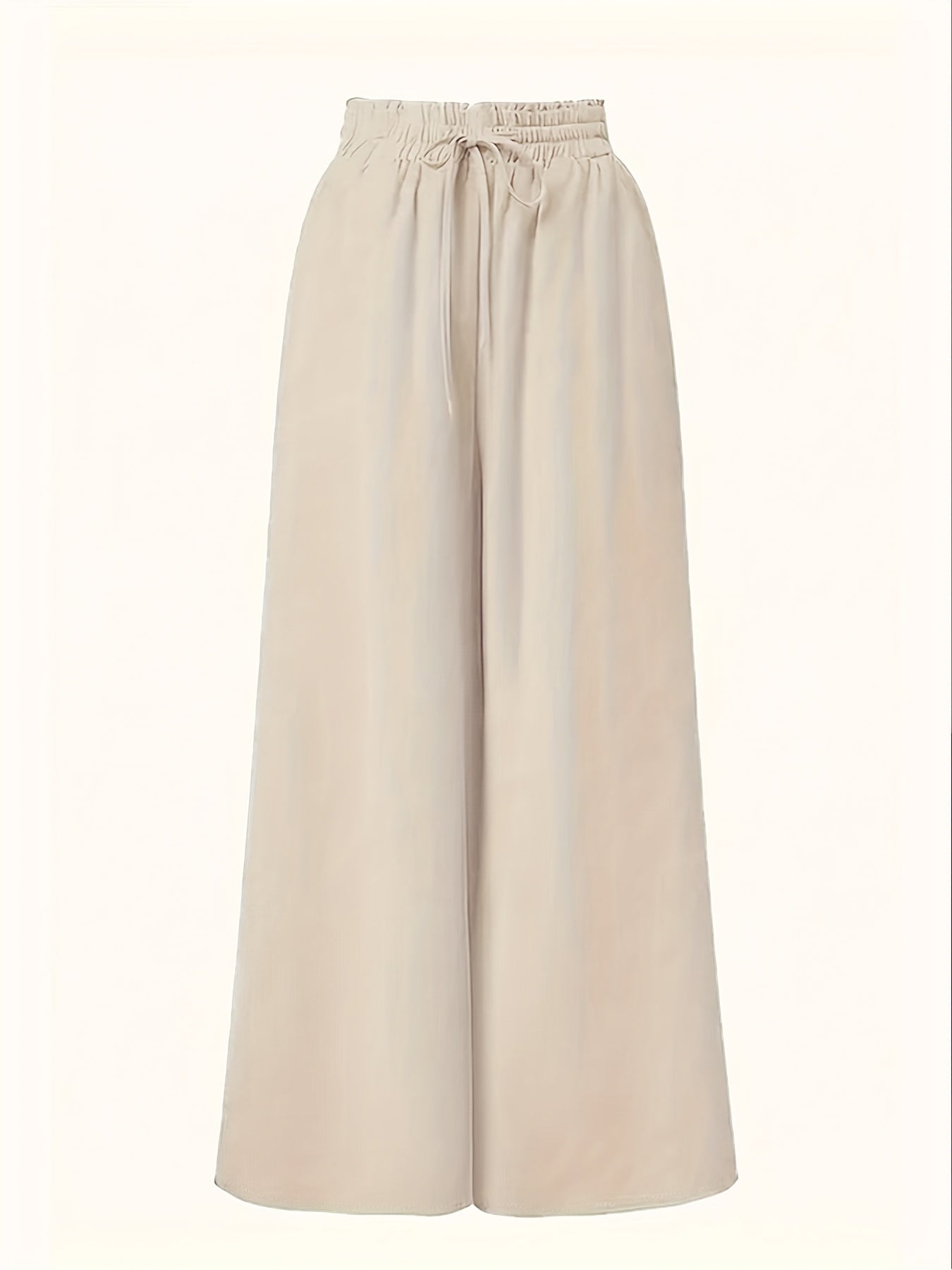 Damen Palazzo-Hose mit weitem Bein und Paperbag-Bund – Eleganter, fließender Stil für besondere Anlässe