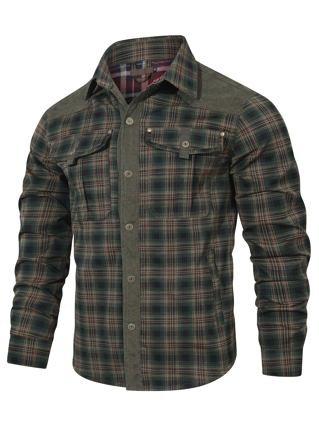 Herren Outdoor Holzfällerhemd im Karomuster – Lässige Arbeitsjacke für Freizeit und Alltag