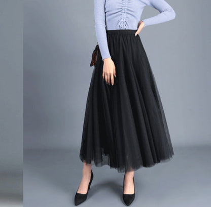 Eleganter Damen-Maxirock mit A-Linie für festliche Anlässe