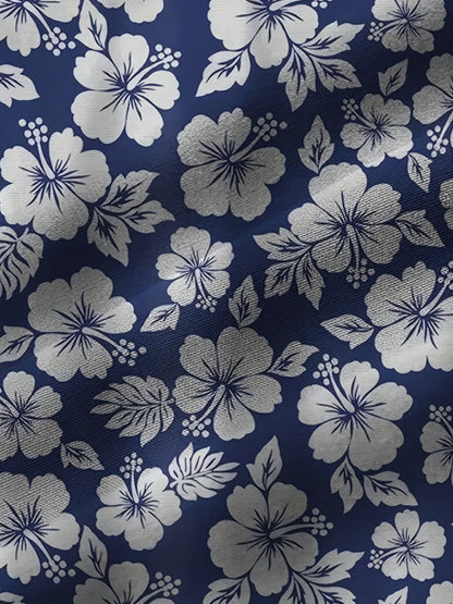 Herren Hawaiihemd im floralen Urlaubsstil – Kurzarm Freizeithemd für Strand und Sommer