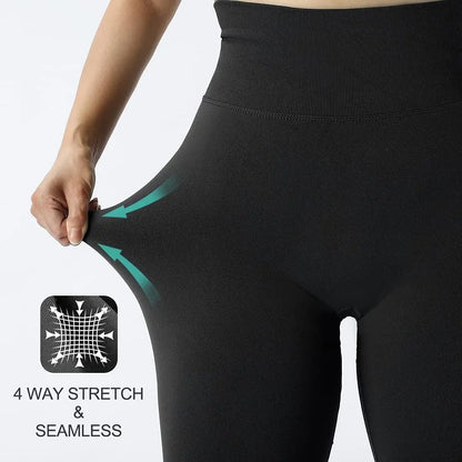 Damen Seamless Sport Leggings mit Push-Up-Effekt – High Waist, Figurformend, Perfekt für Fitness & Alltag
