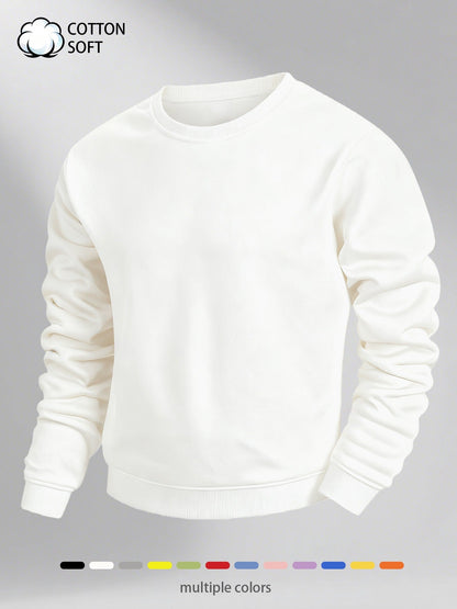 Herren Basic Rundhals Sweatshirt – Klassischer Look für Alltag & Freizeit