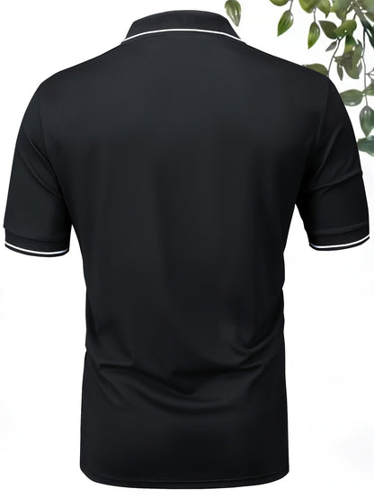 Herren Poloshirt Casual Modern mit Kontrastkragen und Knopfleiste – Stilvolles Freizeitshirt für Alltag und Sport
