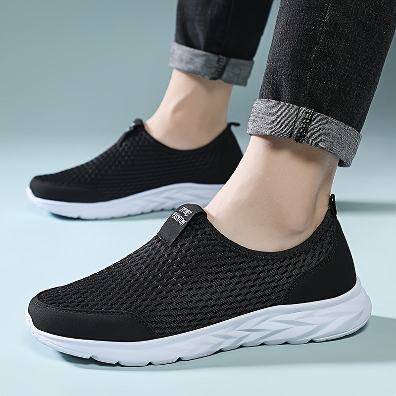 Herren Slip-On Sportschuhe Atmungsaktiv für Freizeit und Training
