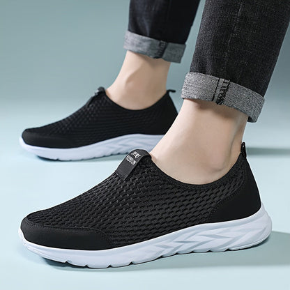 Herren Slip-On Sportschuhe Atmungsaktiv für Freizeit und Training