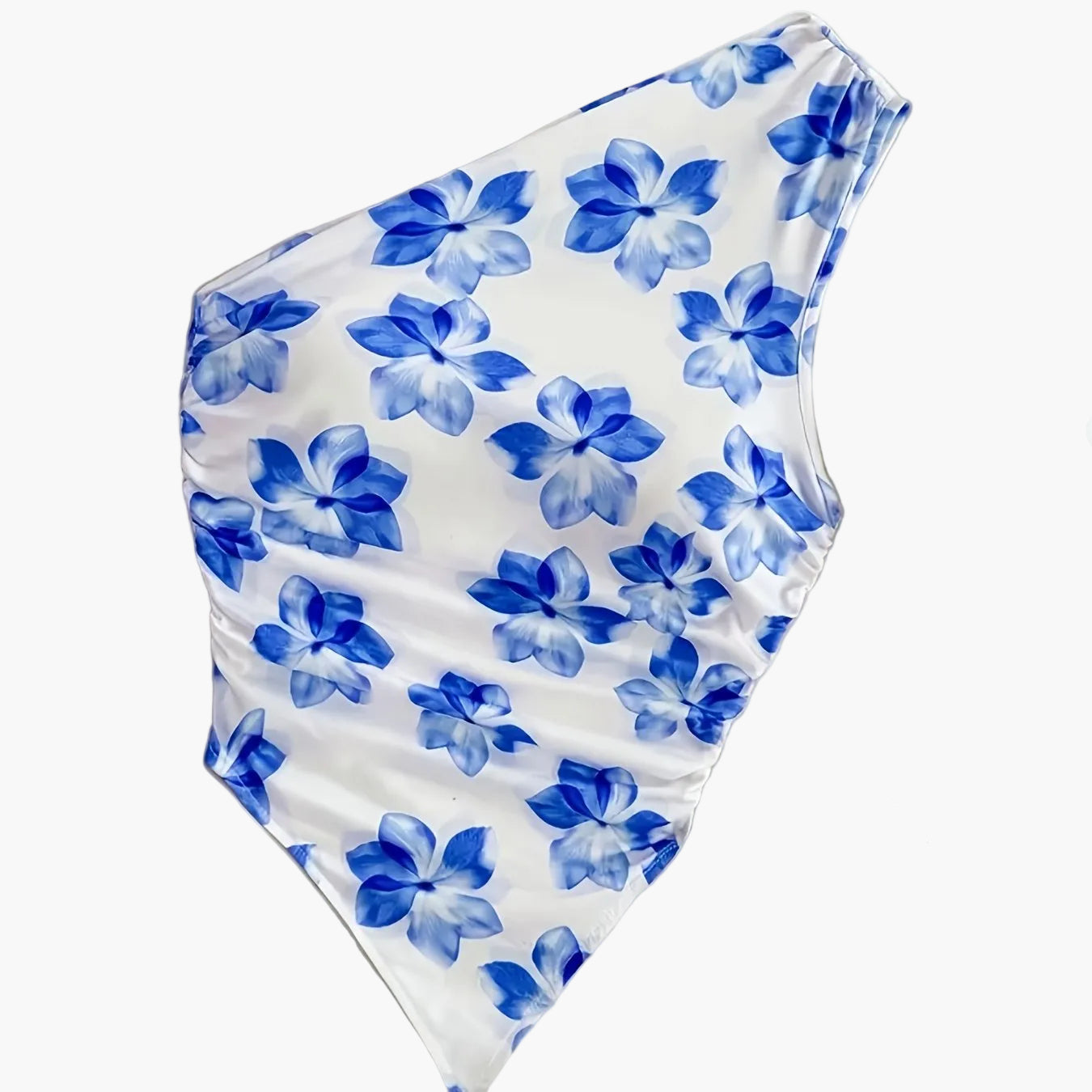 Damen Ein-Schulter-Body mit Blumenmuster – Eleganter Sommer-Body für Freizeit und Urlaub