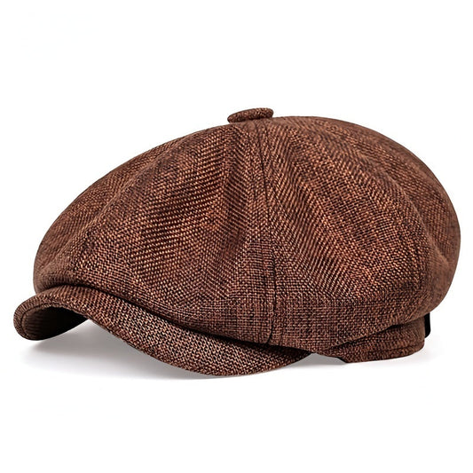 Unisex Schiebermütze mit Textur und Knopfdekor