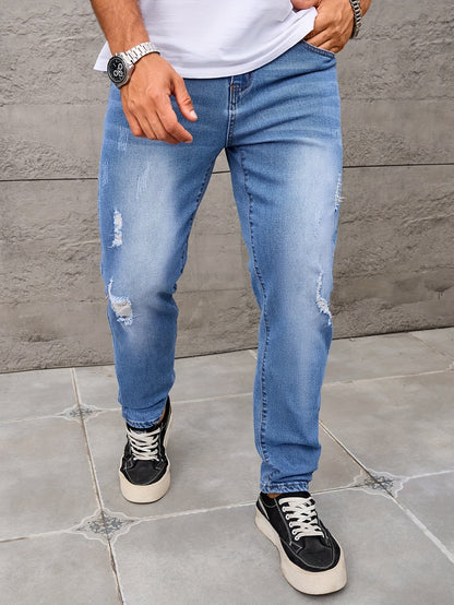 Herren Jeans im Streetstyle mit Destroyed-Details – Lässige Freizeithose für Alltag & Ausgehen