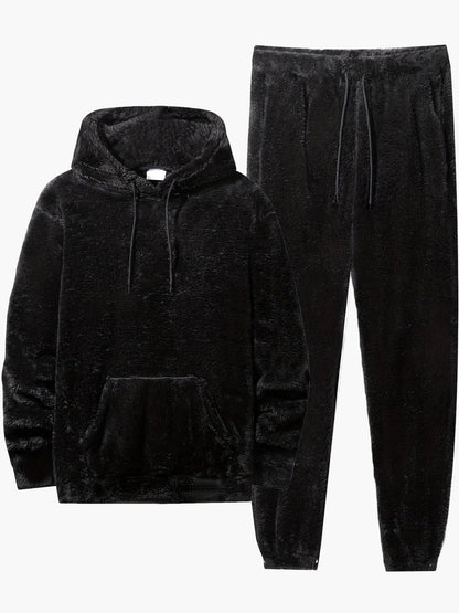 Herren Kuscheliges Hoodie und Jogginghose Set – Loungewear für Herbst und Winter