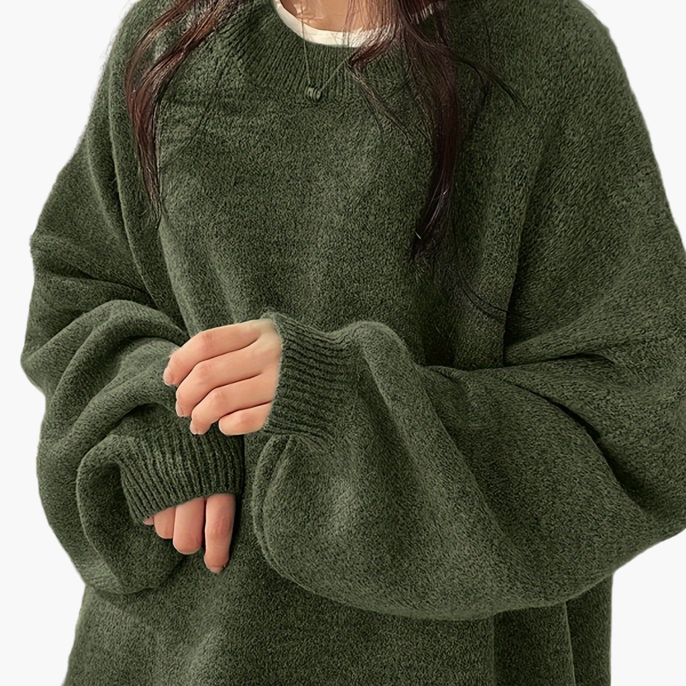 Damen Kuscheliger Oversize Strickpullover für Herbst und Winter – Lässiger Alltags-Look