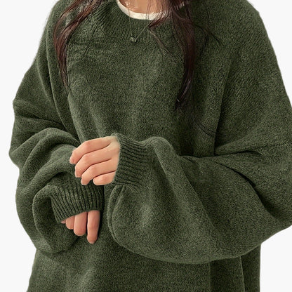 Damen Kuscheliger Oversize Strickpullover für Herbst und Winter – Lässiger Alltags-Look