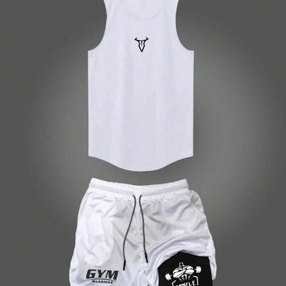 Herren Fitness Tanktop und Shorts Set – Sportliches Trainingsoutfit für das Fitnessstudio