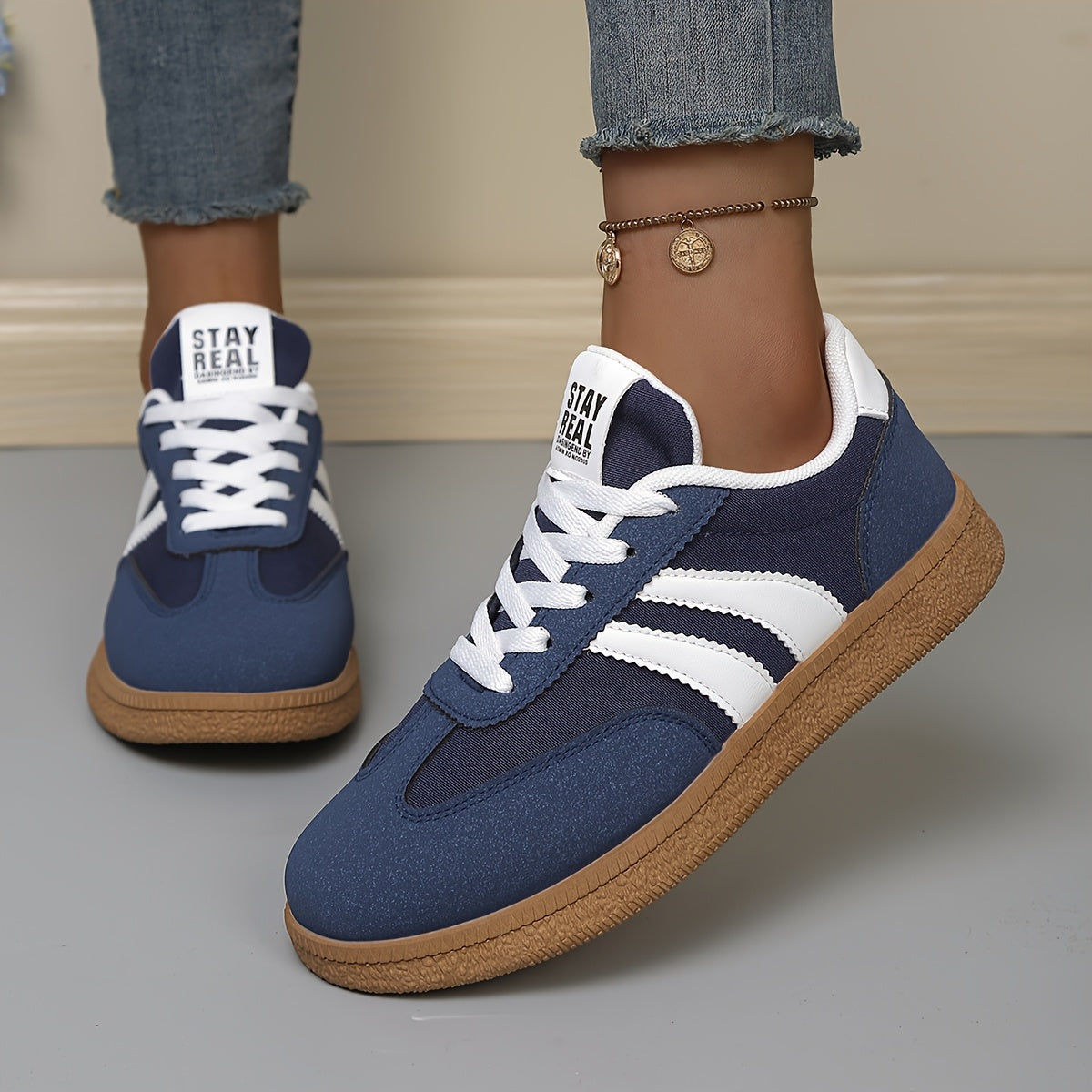 Damen Retro Sneaker Freizeit Stil – Bequeme Turnschuhe für Alltag & Streetwear