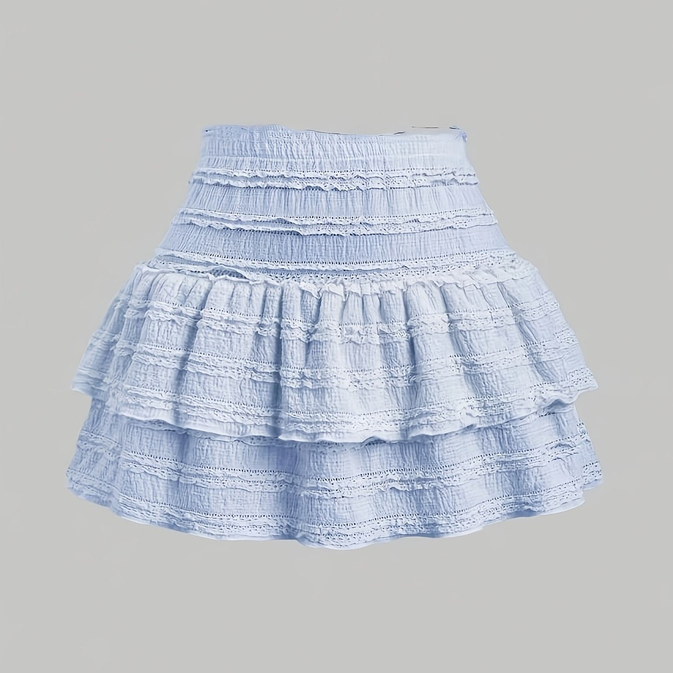 Damen Minirock mit Stufen und Rüschen – Verspielter Sommerrock im Boho-Stil