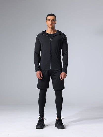 Herren Sport-Trainingsanzug 5-teilig – Fitness & Lauf Set, athletischer Stil