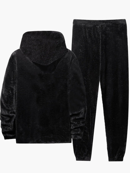 Herren Kuscheliges Hoodie und Jogginghose Set – Loungewear für Herbst und Winter