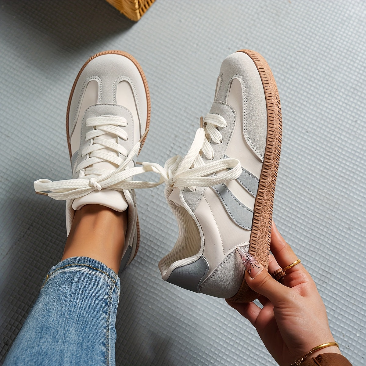 Damen Retro-Sneaker für Freizeit und Alltag – Klassische Sportschuhe im Vintage-Look