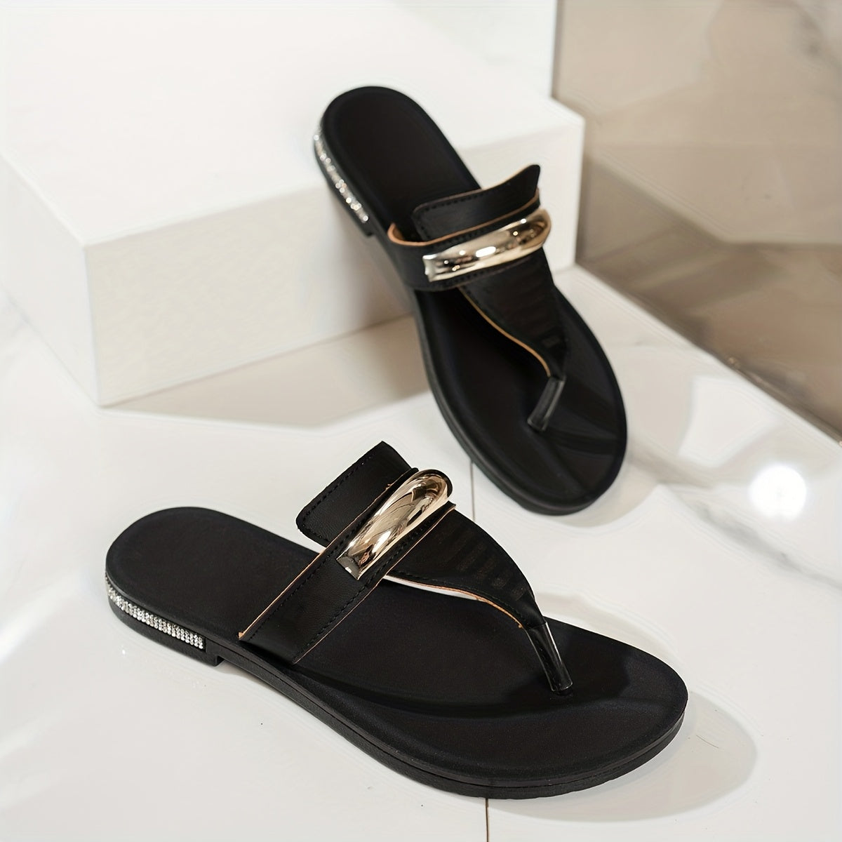 Damen Zehentrenner Sandalen Elegant für Strand und Freizeit