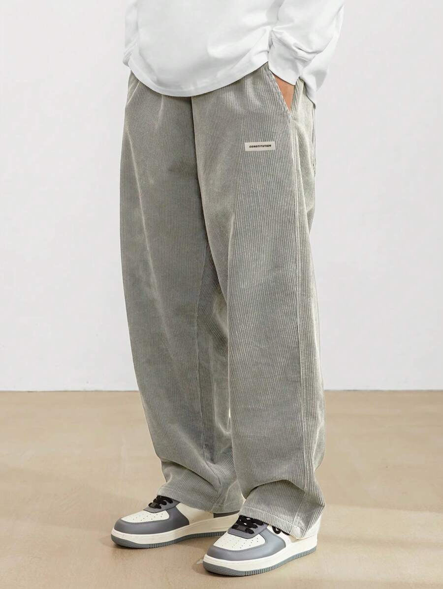 Weit geschnittene Herrenhose mit lockerer Passform – Lässiger Stil für Herbst & Winter