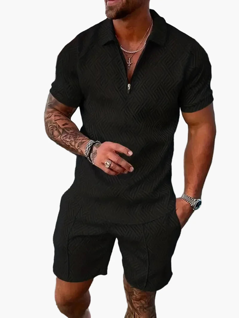 Herren Poloshirt & Shorts Set – Modernes Freizeit-Outfit für Sommer & Urlaub