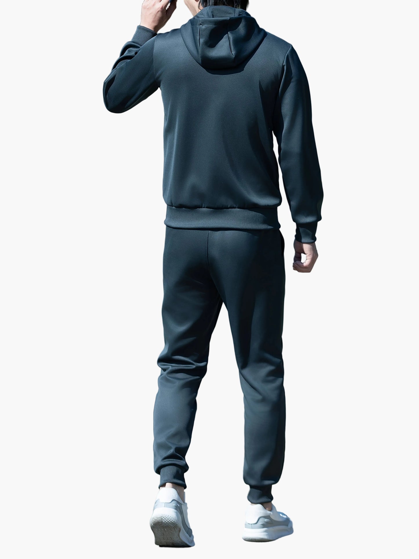 Herren Sport Trainingsanzug Set – Casual Fitness Jogginganzug mit Kapuze, Freizeit für Alltag & Sport