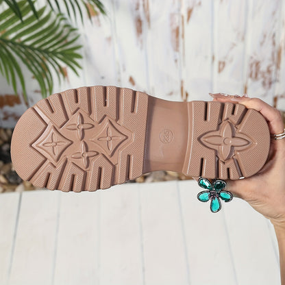 Damen Loafer mit Kettendetail – Elegante Slip-On Halbschuhe für Alltag und Büro
