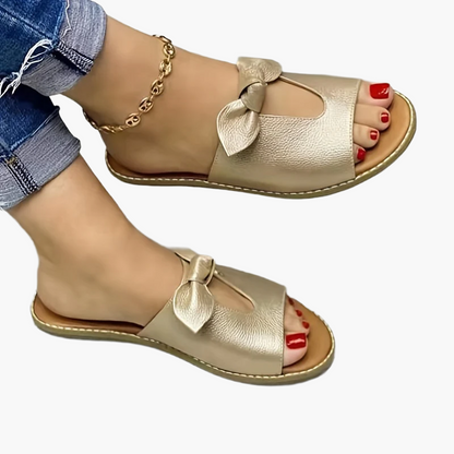 Damen Slipper Sandalen mit Schleife – Elegante Sommerschuhe für Freizeit und Alltag