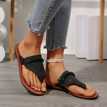 Damen Zehentrenner Sandalen im Boho-Stil für Sommer, Freizeit & Alltag