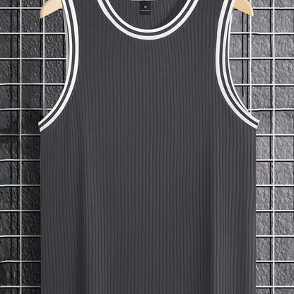 Herren Sportliches Tanktop mit Kontrast-Details – Athletischer Look für Freizeit und Training