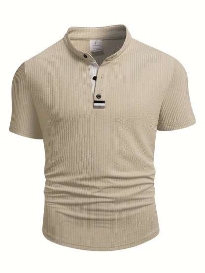 Herren Poloshirt mit Stehkragen und Knopfleiste – Modernes Freizeit- und Business-Oberteil
