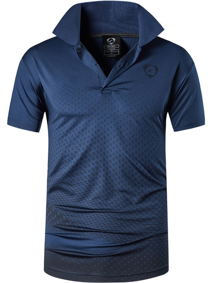 Herren Sport Polohemd mit modernem Grafikdesign – Perfekt für Training, Golf und Freizeit