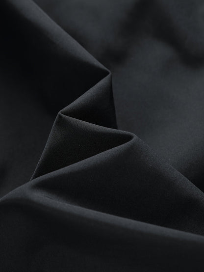 Unisex Windjacke Schwarz mit Kapuze & rotem Drachenmotiv