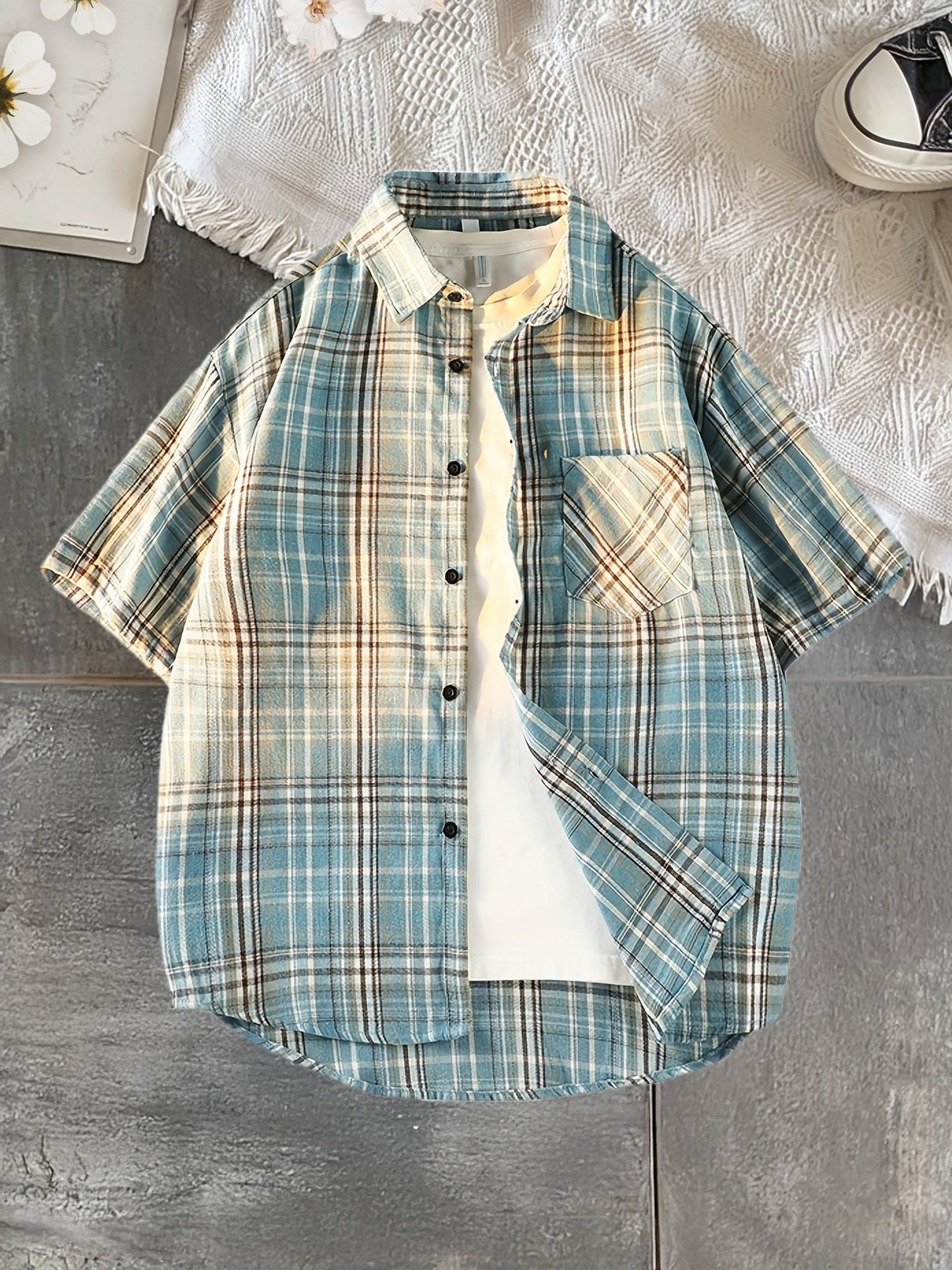 Herren Kurzarm Freizeithemd Kariert – Lässiger Style für Alltag und Freizeit