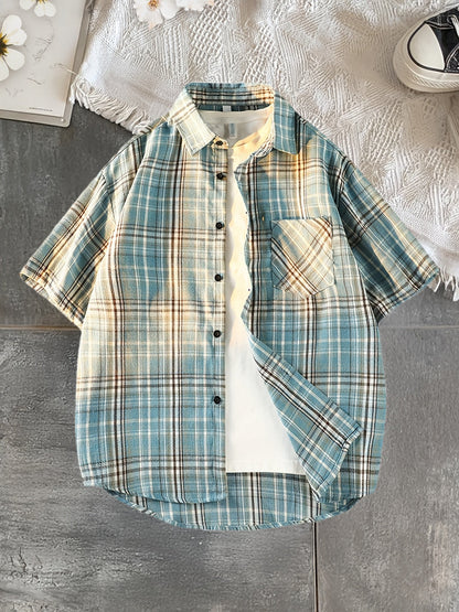 Herren Kurzarm Freizeithemd Kariert – Lässiger Style für Alltag und Freizeit