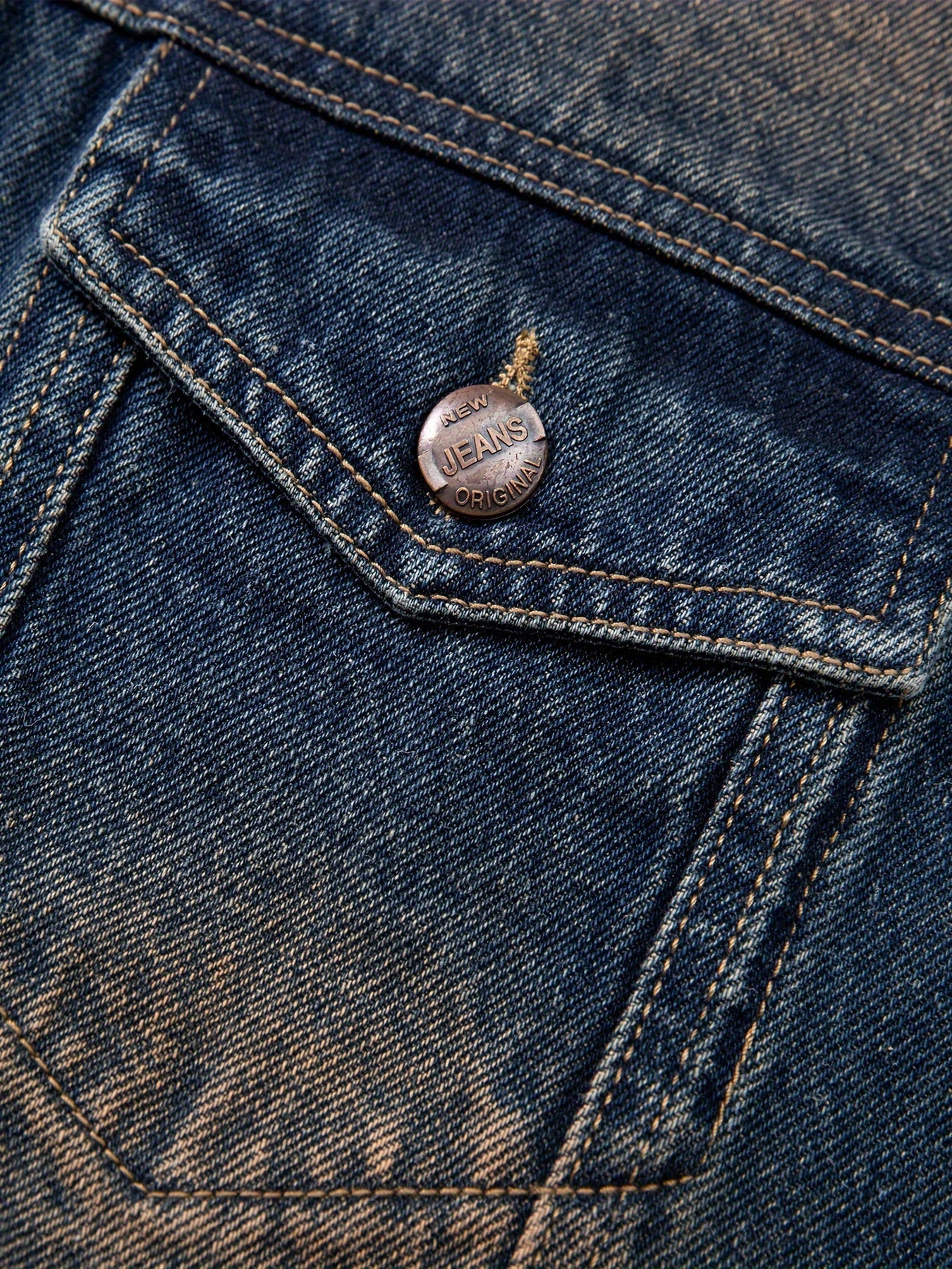 Jeansweste Herren Denim Blau Ärmellos mit Knopfleiste