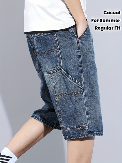 Herren Casual Jeans Shorts Regular Fit – Bequeme Freizeitshorts mit großen Taschen