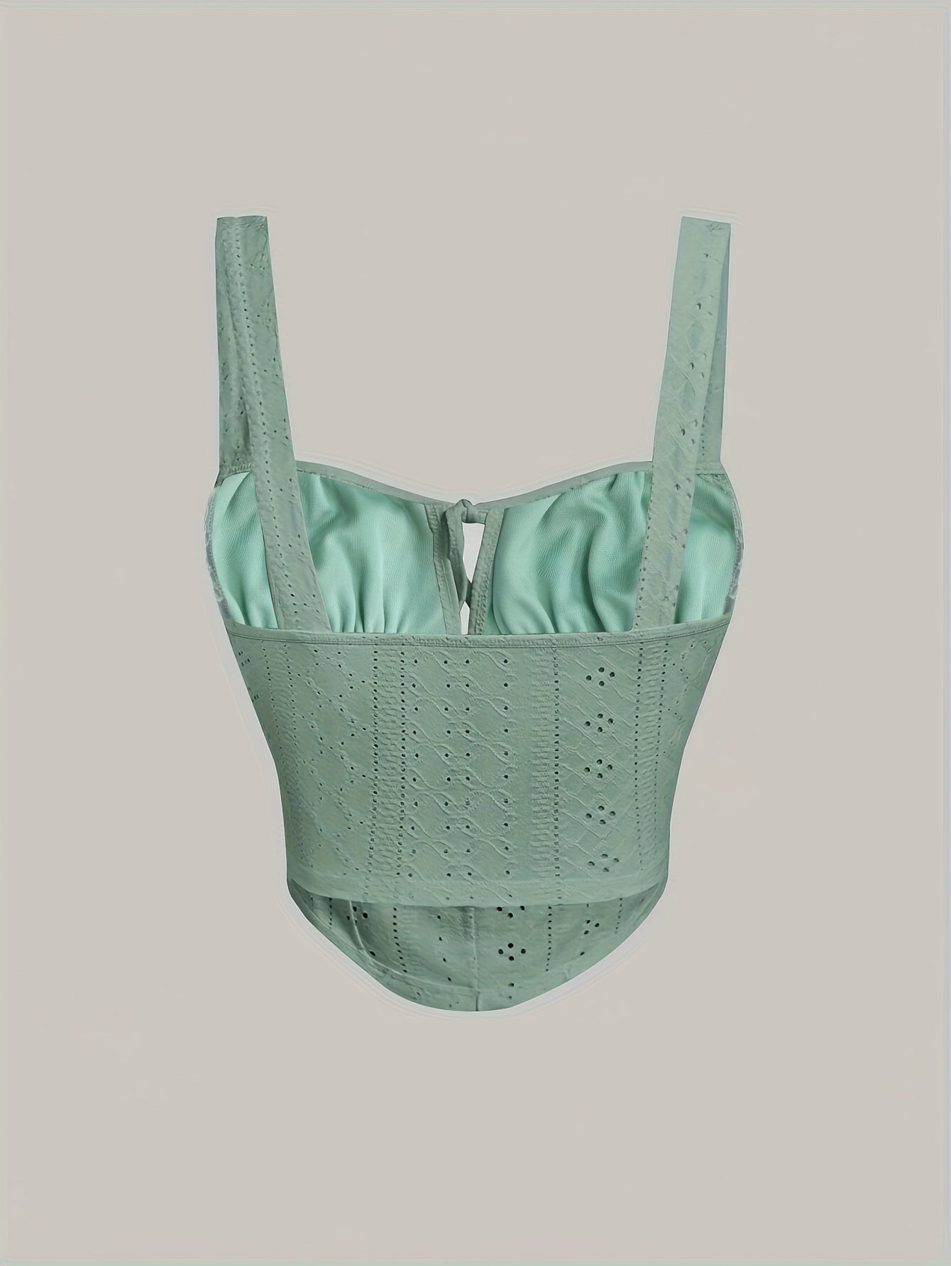 Damen Bustier Top im Boho-Stil mit Zierschnürung – Feminines Sommer-Corsagentop
