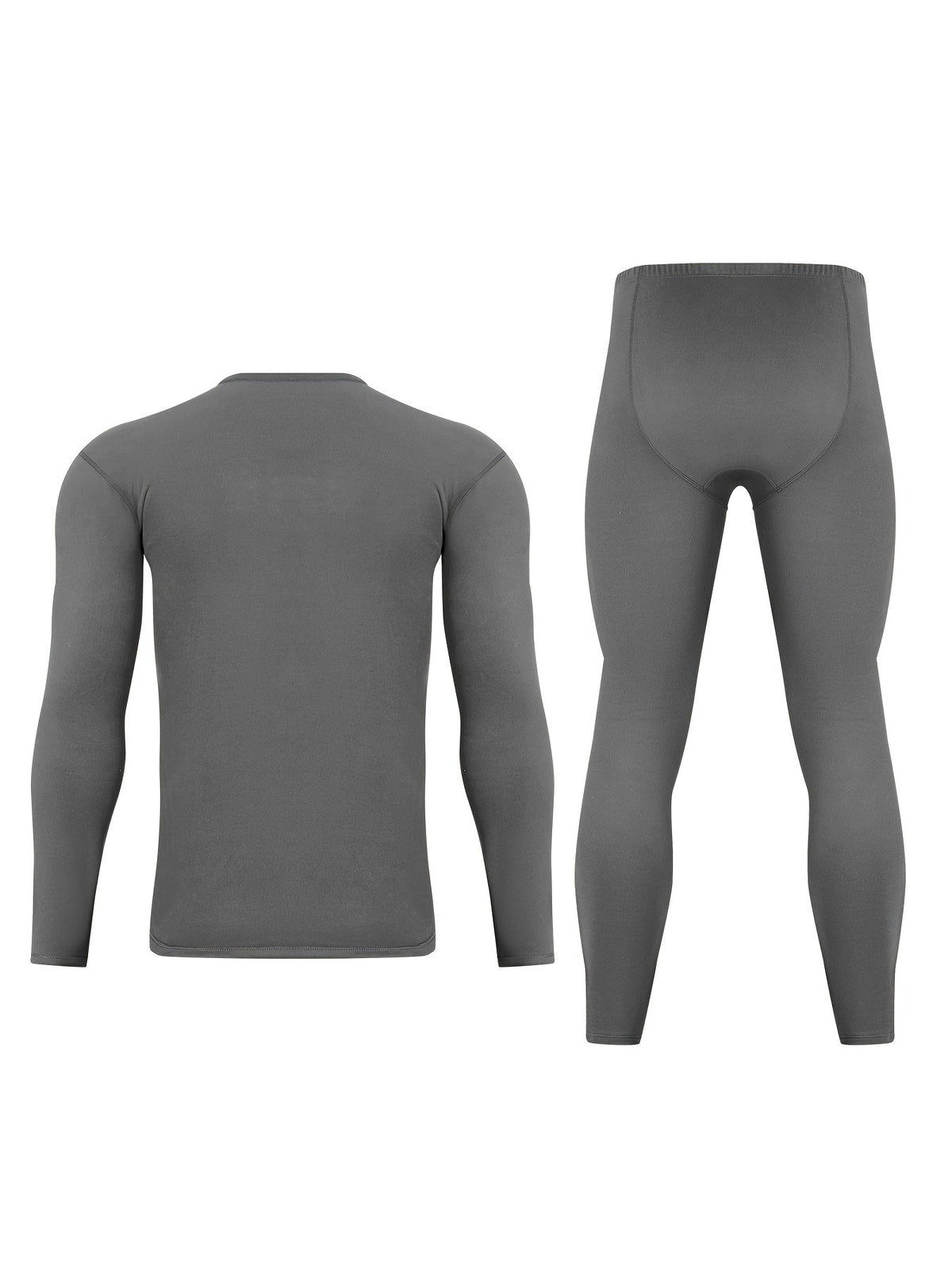 Thermo Unterwäsche Set für Herren, Langarmshirt & Lange Hose, 4-teilig Schwarz & Grau