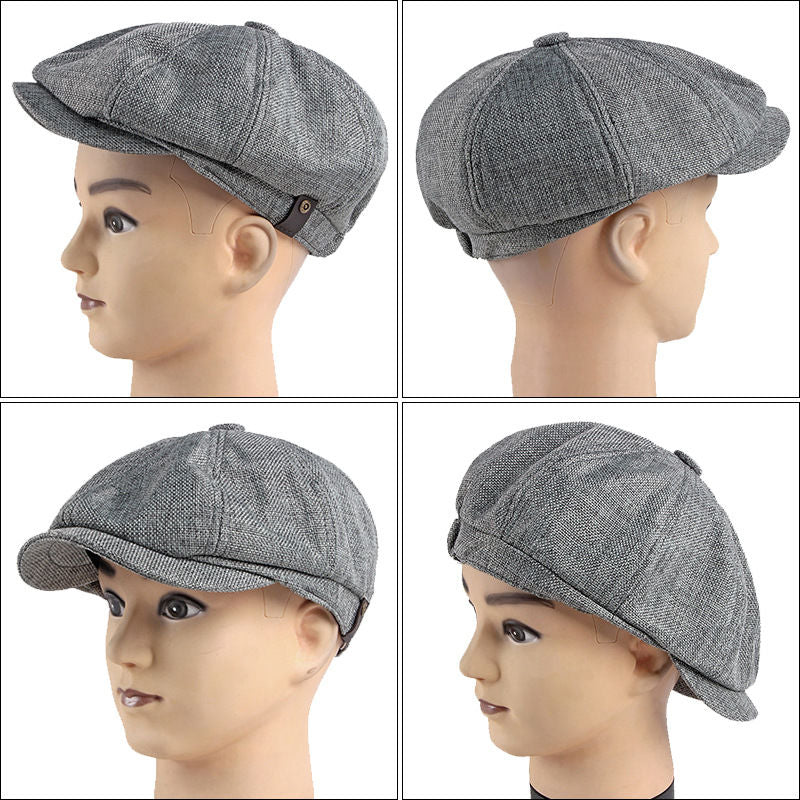 Unisex Schiebermütze mit Textur und Knopfdekor