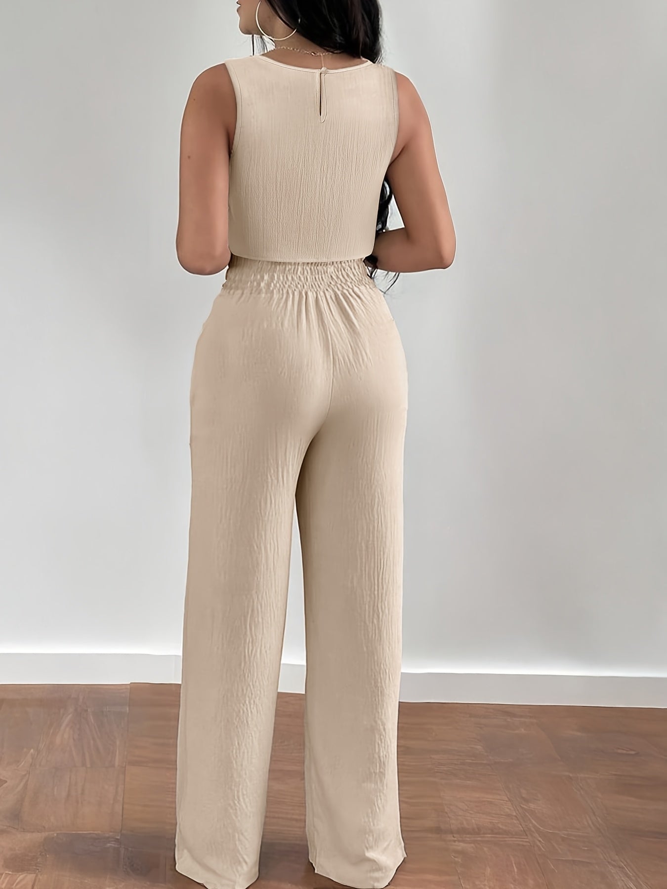 Damen Zweiteiler Set Elegant mit Stickerei und Weitem Bein – Sommer Outfit für Alltag und Freizeit