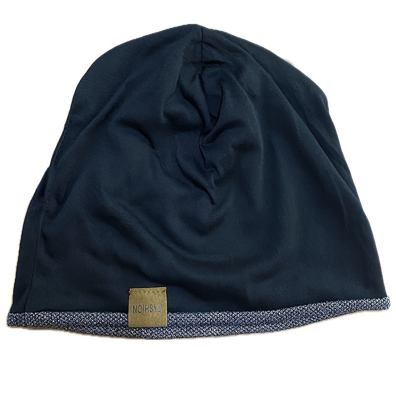 Slouchy Beanie Mütze mit Umschlag und Fleecefutter