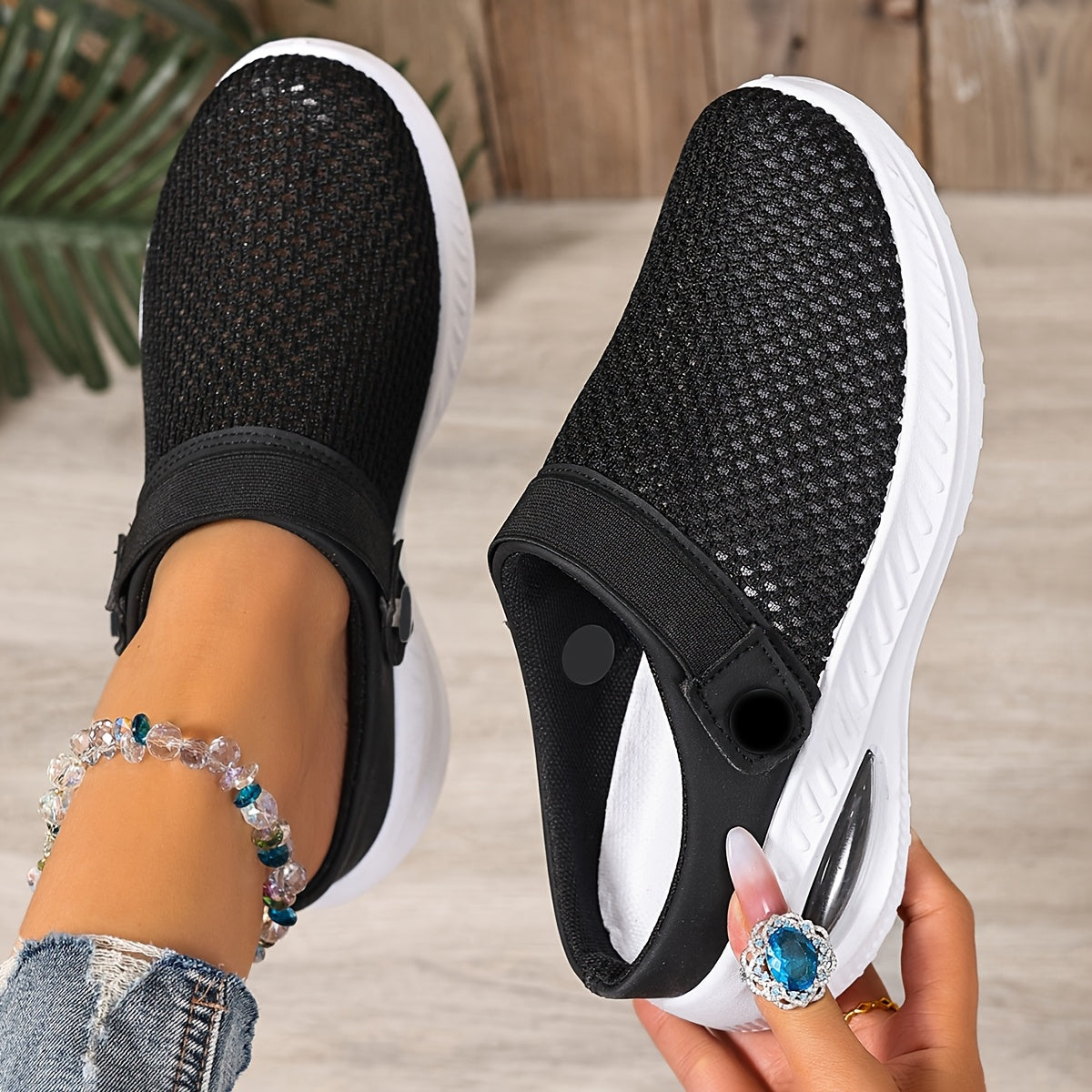 Damen Slip-On Mesh Clogs – Sportliche Freizeitschuhe mit Komfort für Alltag und Freizeit
