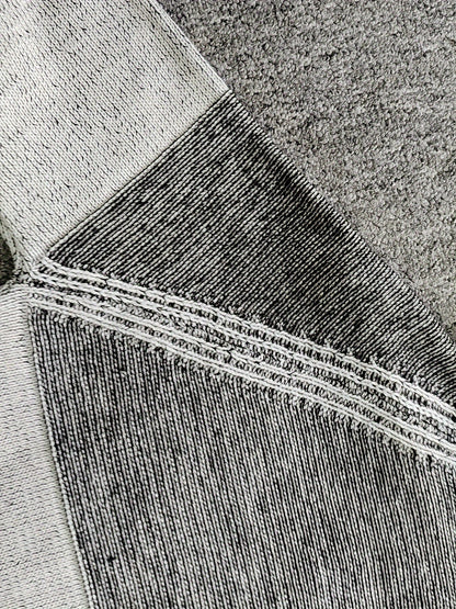 Herren Hoodie Strick-Optik mit Kapuze & Kängurutasche Grau-meliert